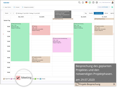 Workflow Software Kalender Module