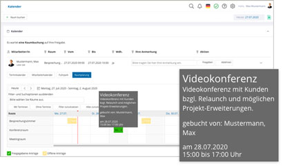 Workflow Software Modul Raumbuchung